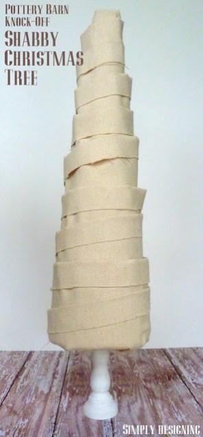 Shabby Christmas Tree {Pottery Barn Knock-Off}